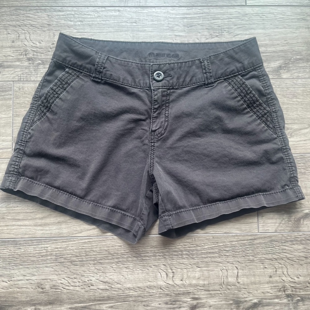 Maurices Charcoal Gray Women's Cargo Shorts 9/10